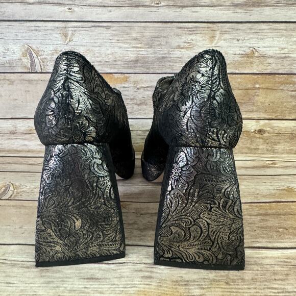 Sam Edelman Womens Metallic Black Pewter Kay Platform Mary Jane Shoe 8.5 - Picture 5 of 7